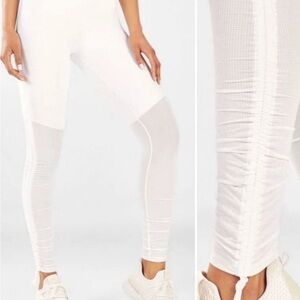 White Fabletics leggings